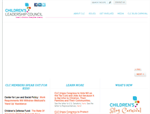Tablet Screenshot of childrensleadershipcouncil.org